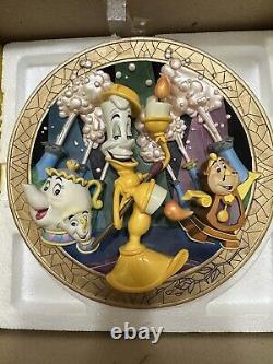 Disney Beauty Beast 3d Wall Plate Be Our Guest + Tale as Old as Time Limited Ed