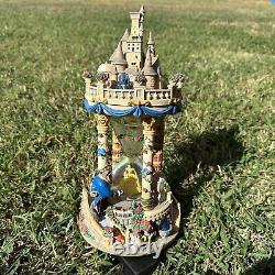 Disney Beauty Beast Belle Snow Globe Light Up Hour Glass Tale as Old as Time