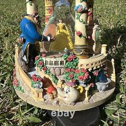 Disney Beauty Beast Belle Snow Globe Light Up Hour Glass Tale as Old as Time