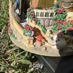 Disney Beauty Beast Belle Snow Globe Light Up Hour Glass Tale as Old as Time