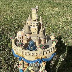 Disney Beauty Beast Belle Snow Globe Light Up Hour Glass Tale as Old as Time