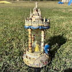 Disney Beauty Beast Belle Snow Globe Light Up Hour Glass Tale as Old as Time