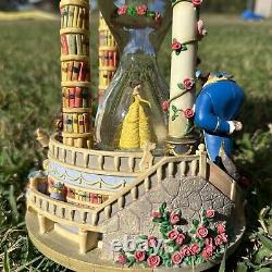 Disney Beauty Beast Belle Snow Globe Light Up Hour Glass Tale as Old as Time