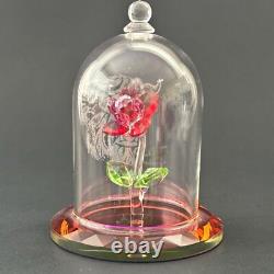 Disney Beauty Beast Bewitched Blossom Figurine Crystal World Signed Numbered
