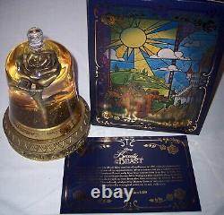 Disney Beauty & Beast Enchanted Rose Gold Snowglobe Visa Exclusive LE 1000 NIB