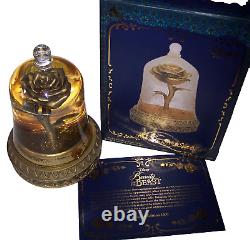 Disney Beauty & Beast Enchanted Rose Gold Snowglobe Visa Exclusive LE 1000 NIB