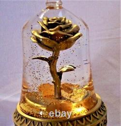 Disney Beauty & Beast Enchanted Rose Gold Snowglobe Visa Exclusive LE 1000 NIB