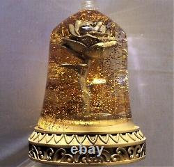 Disney Beauty & Beast Enchanted Rose Gold Snowglobe Visa Exclusive LE 1000 NIB