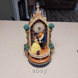 Disney Beauty & Beast Happily Ever After Illuminated Hand-Sculpted Wall Clock