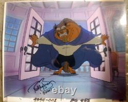 Disney Beauty Beast Original Production CEL hand Signed Voice Robby Benson
