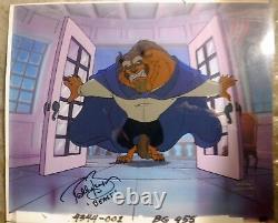 Disney Beauty Beast Original Production CEL hand Signed Voice Robby Benson