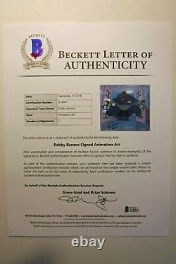 Disney Beauty Beast Original Production CEL hand Signed Voice Robby Benson