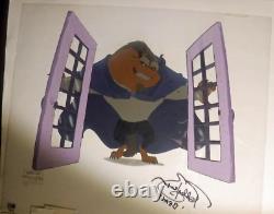 Disney Beauty Beast Original Production CEL hand Signed Voice Robby Benson