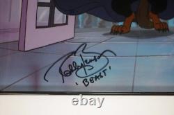 Disney Beauty Beast Original Production CEL hand Signed Voice Robby Benson Disney Beauty Beast Original Production CEL hand Signed Voice Robby Benson