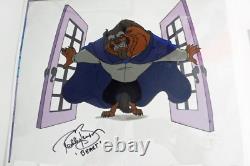 Disney Beauty Beast Original Production CEL hand Signed Voice Robby Benson