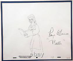 Disney Beauty Beast Original Production Drawing Signed Paige O'Hara voice