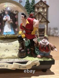 Disney Beauty & The Beast 2 Double Sided Wind-Up Musical Snow Globe Storybook