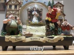 Disney Beauty & The Beast 2 Double Sided Wind-Up Musical Snow Globe Storybook