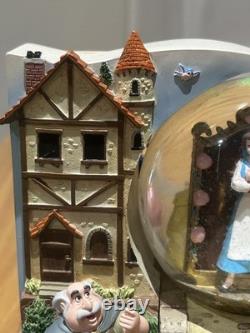Disney Beauty & The Beast 2 Double Sided Wind-Up Musical Snow Globe Storybook