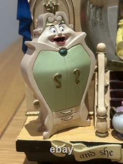 Disney Beauty & The Beast 2 Double Sided Wind-Up Musical Snow Globe Storybook