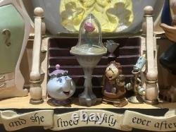 Disney Beauty & The Beast 2 Double Sided Wind-Up Musical Snow Globe Storybook