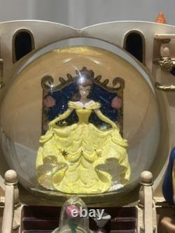 Disney Beauty & The Beast 2 Double Sided Wind-Up Musical Snow Globe Storybook