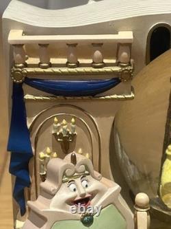 Disney Beauty & The Beast 2 Double Sided Wind-Up Musical Snow Globe Storybook