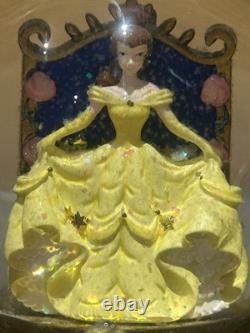 Disney Beauty & The Beast 2 Double Sided Wind-Up Musical Snow Globe Storybook