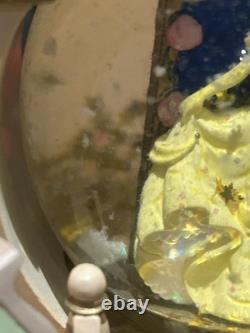 Disney Beauty & The Beast 2 Double Sided Wind-Up Musical Snow Globe Storybook