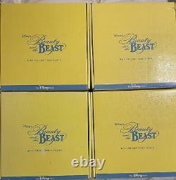 Disney Beauty & The Beast 3D Plate Complete Set of 4 EC COA's & Boxes