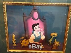 Disney Beauty & The Beast 6 Pin Framed Limited Edition Set with COA 10th Anniversa