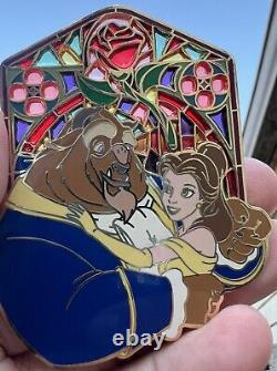 Disney Beauty & The Beast Belle Disney Auction Le 100 Stained Glass Jumbo Pin