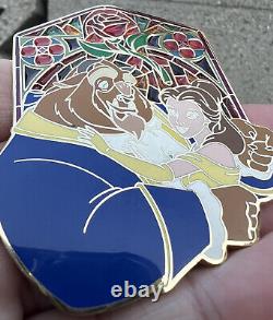 Disney Beauty & The Beast Belle Disney Auction Le 100 Stained Glass Jumbo Pin