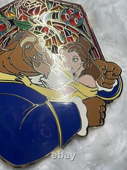 Disney Beauty & The Beast Belle Disney Auction Le 100 Stained Glass Jumbo Pin