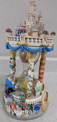 Disney Beauty & The Beast Castle Enchanted Hourglass Musical Snow Globe Works
