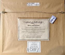 Disney Beauty & The Beast Cozy Couple Rare Sericel Limited Edition 1994