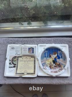 Disney Beauty & The Beast Full Set Of 12 Collector Plate Bradford Exchange withbox