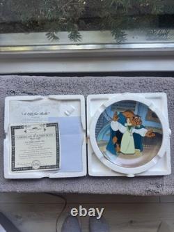 Disney Beauty & The Beast Full Set Of 12 Collector Plate Bradford Exchange withbox