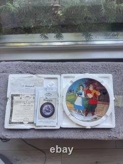 Disney Beauty & The Beast Full Set Of 12 Collector Plate Bradford Exchange withbox