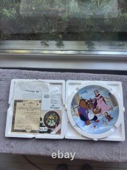 Disney Beauty & The Beast Full Set Of 12 Collector Plate Bradford Exchange withbox