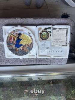 Disney Beauty & The Beast Full Set Of 12 Collector Plate Bradford Exchange withbox
