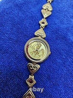 Disney Beauty & The Beast Ladies Watch Bracelet Rare Gold Tone Limited Edition