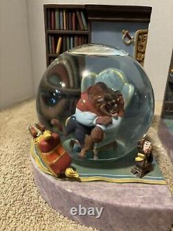 Disney Beauty & The Beast Snowglobe Bookends. RARE