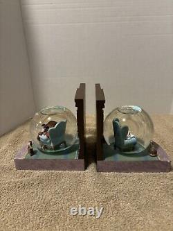 Disney Beauty & The Beast Snowglobe Bookends. RARE