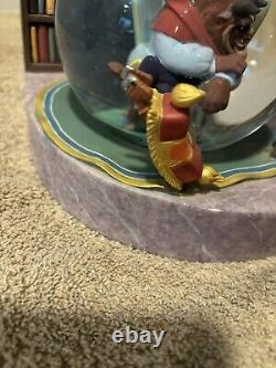 Disney Beauty & The Beast Snowglobe Bookends. RARE