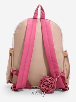 Disney Beauty & The Beast Stained Glass Portraits Backpack with Rose Coin Purse