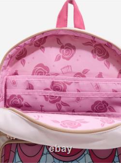 Disney Beauty & The Beast Stained Glass Portraits Backpack with Rose Coin Purse