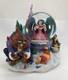 Disney Beauty & The Beast Winter Bird Feeding Scene Musical Snow Globe Mint