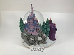 Disney Beauty & The Beast Winter Bird Feeding Scene Musical Snow Globe Mint