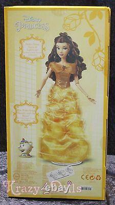 Disney Beauty and Beast, Belle Deluxe 16 Interactive Doll with Singing Mrs. Potts